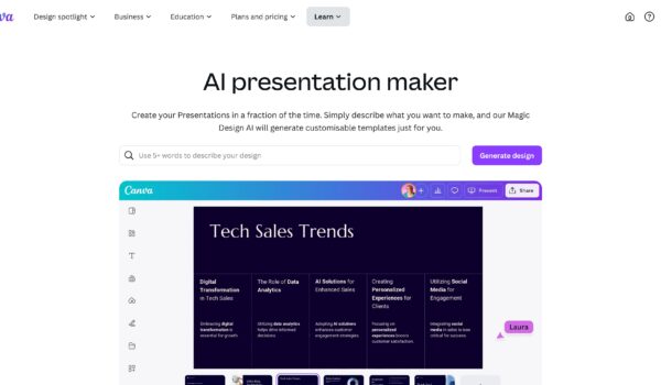 هوش مصنوعی برای ساخت پاورپوینت